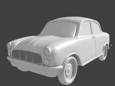3D Lowpoly Ambassador Car 1999 Low-poly 3D model