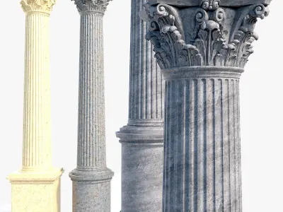 Column Capitel  Low-poly 3D model