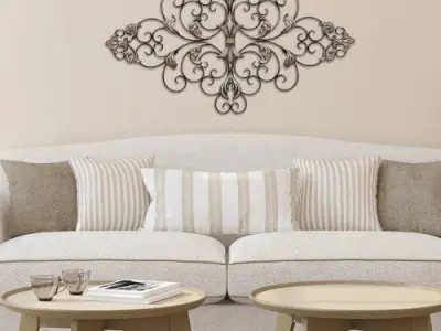 Stratton Home Decor Ornate Scroll Wall Decor 3D model