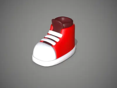 Shoes Cartoon Low-poly 3D model