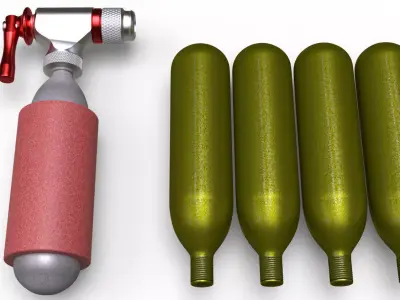 Bike inflator 3D model