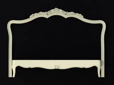 classical elegant headboard 3D model