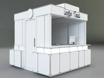 Booth Exhibition Stand a129 3D model
