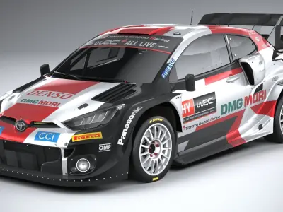 Toyota Yaris GR WRC 2022 LowPoly 3D model