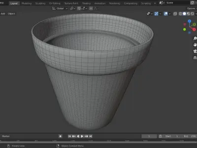 Clay Pot 1 Free 3D model