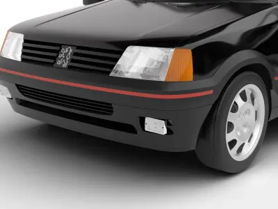 Peugeot 205 GTI 1 6 1992 HQ 3d model 3D model