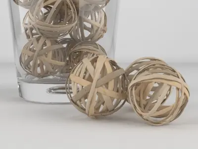 Wicker Balls Decor 3D model