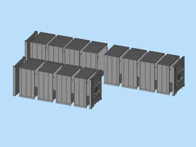 Container Trailer scale Semi trailer frame shipping container 3D print model