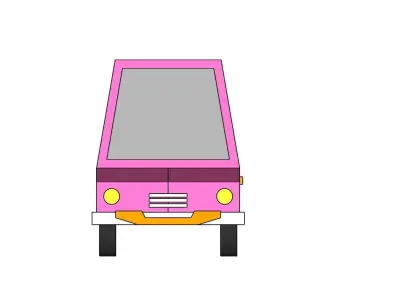 Simple Car 3D model Transportation asset 3D model