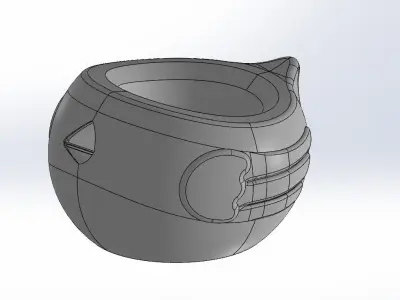 bird pattern vase 3D print model