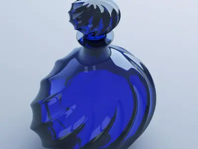 Glass Decanter Blue 3D model