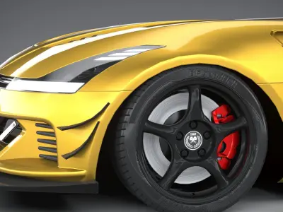 Generic RaceCar 2022 LowPoly 3D model