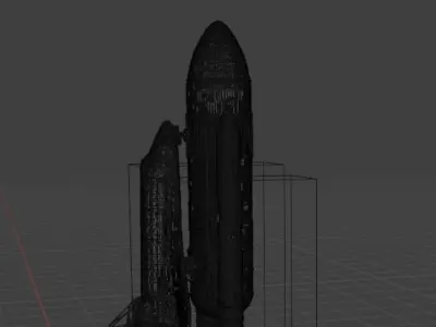 shuttle rocket STS-135 Free low-poly 3D model