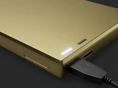 Generic External Hard Disk - GameReady  Low-poly 3D model