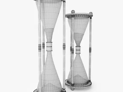 RH Vintage Brass Hourglass 3D model