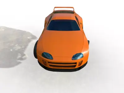 toyota supra cartoon car  Low-poly 3D model