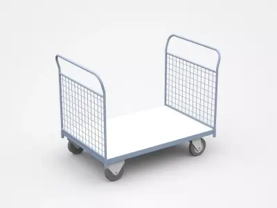 Two-sided Empty Container Cart 3D model