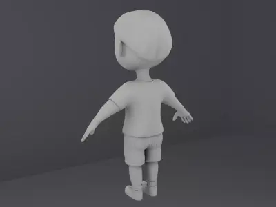Cute Chibi Stylized 3D Cartoon Model 3D model