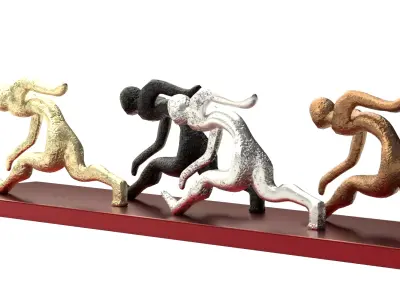 Modern Sculpture Metal Art Decoration 3D model