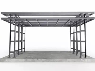 Entry Structure M1 Low-poly 3D model