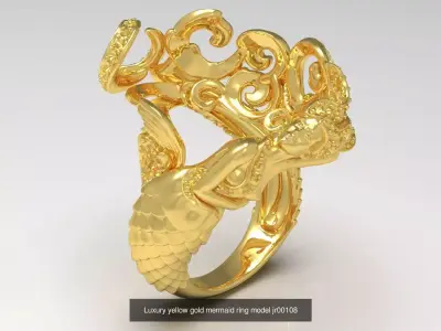 The Mermaids Secret stl 3d gold Collection 3D Model Pack