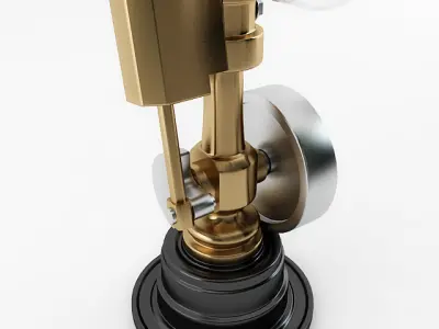 Miniature Wobble Steam Engine 3D model