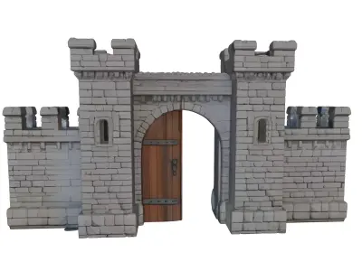 Gates Low-poly 3D model