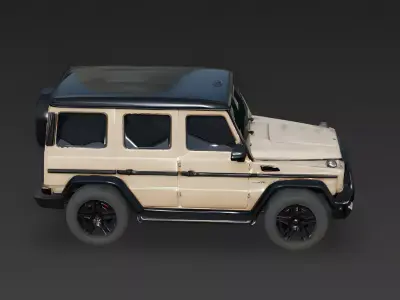 Desert Tan And Black Luxury SUV 3D Model Low-poly 3D model