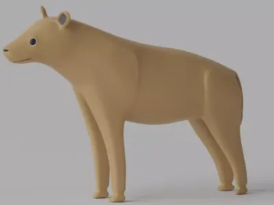Cartoon Hyena 3D model
