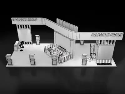 Booth Exhibition Stand a313  3D model