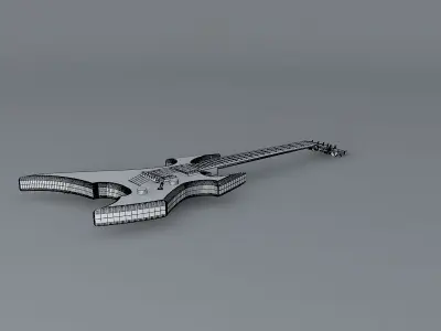 B C Rich Beast guitar Free 3D model
