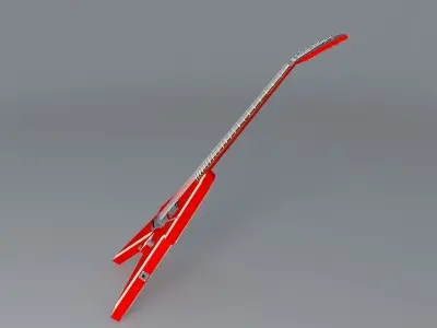 Red guitar Free 3D model
