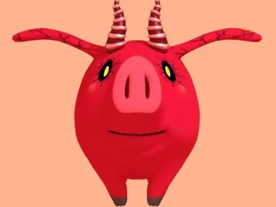 Demon Hawk Low-poly 3D model