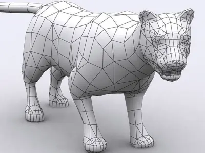 3DRT - Jaguar Low-poly 3D model