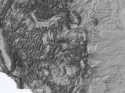 USA 3D terrain model  3D print model