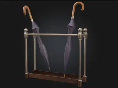 Umbrella Stand Elegance  Refined Function for Stylish Interiors 3D model