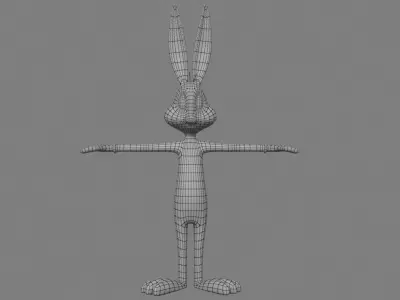 Bugs Bunny T-Pose For Animation 3D model