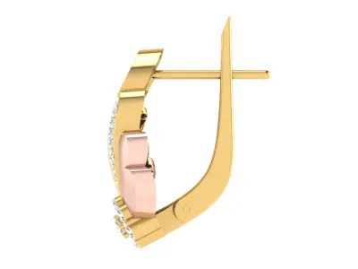 Solitaire Women Drop Earring 3dm STL OBJ FBX Render Details 3D print model get