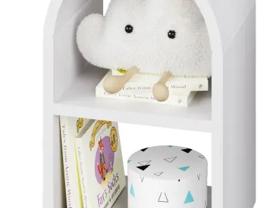 Wall shelf Mallory Kids with decor 3D model