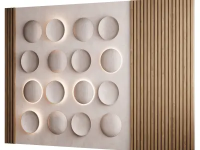 3d Wall Panel 2 Headboard 3D model