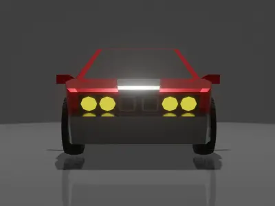 Low Poly Sport Car Low-poly 3D model purchase