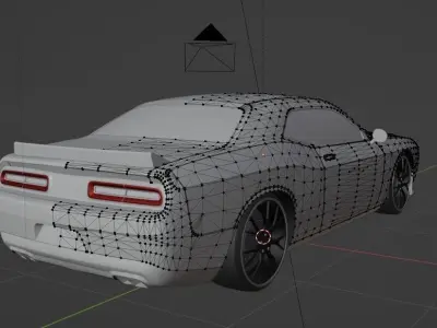 Dodge Challenger SRT Low-poly 3D model