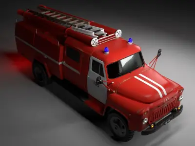 Firetruck GAZ-53 3D model