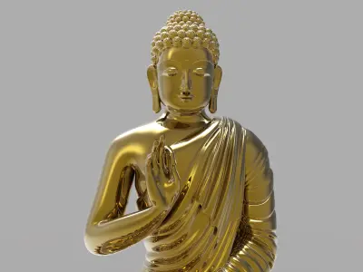 Buddha Model statue 3D model