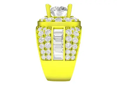 Luxury Diamond Vintage Men Ring 3D Print Model A7127 3D print model