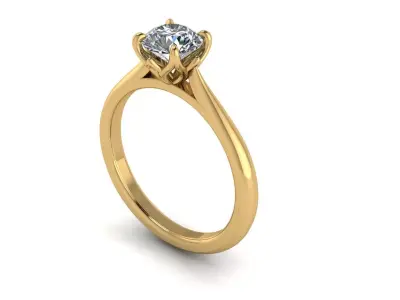 Solitaire Diamond Fashion Ring R5 3D print model