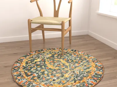 Round Rug Set 26 3D model