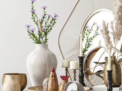 Decorative set v3 3D model