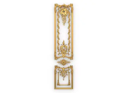 Plaster decorative frame 018 3D model