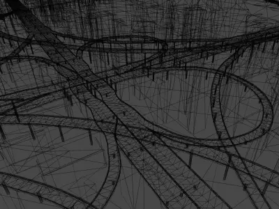 Highway Racing Track Low-poly 3D model